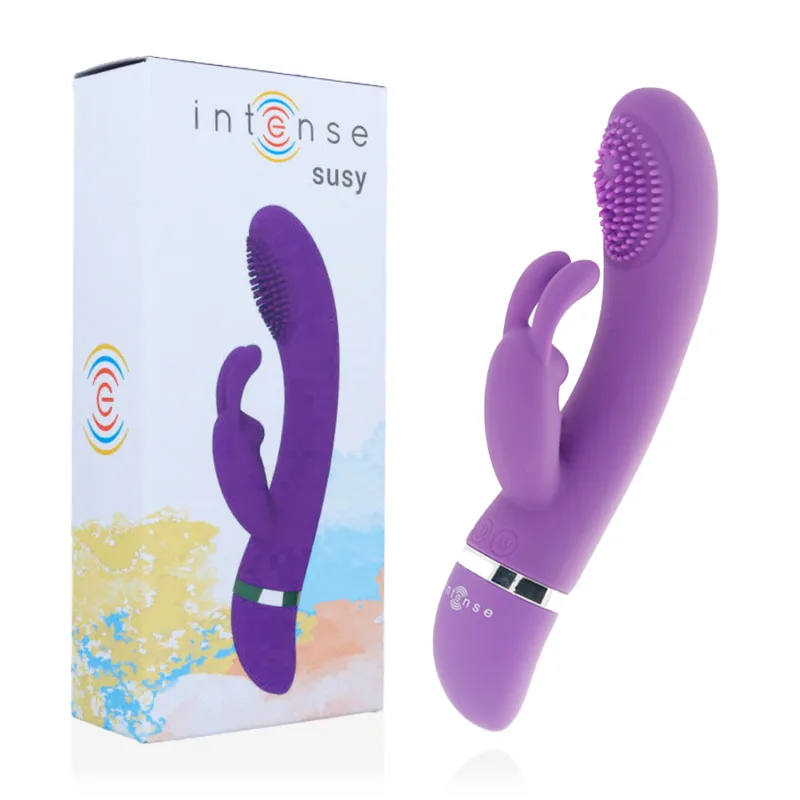 INTENSE - SUSY OSCILLERENDE VIBRATOR SILICONEN KONIJN LILA
