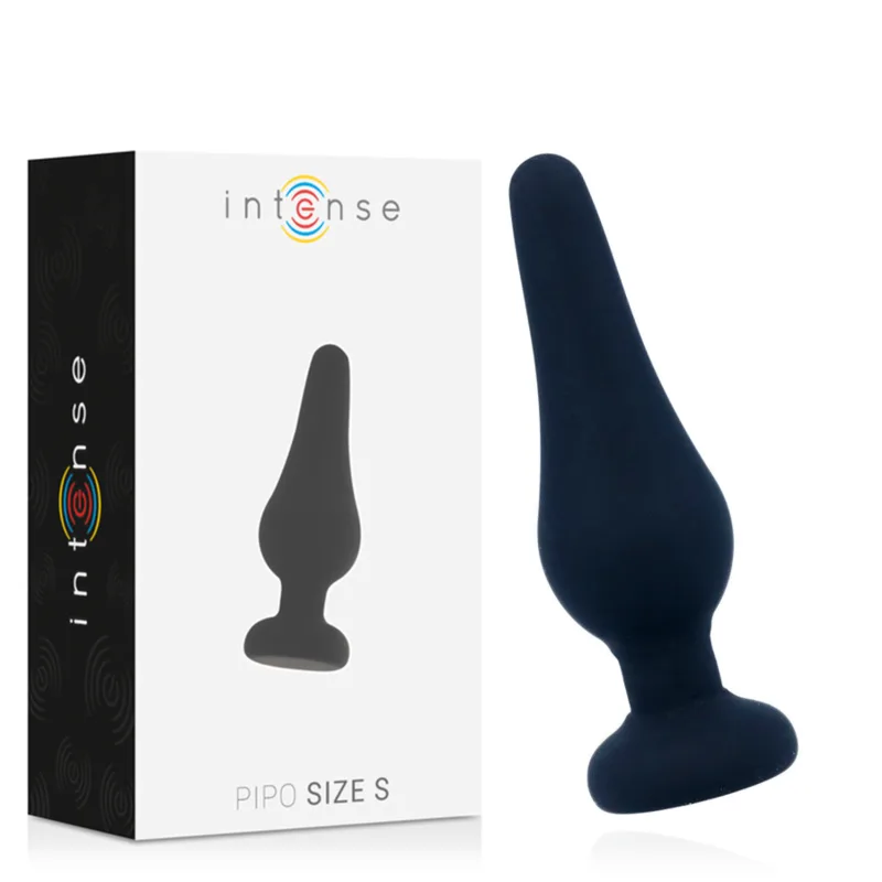 INTENSE - ANAAL PLUG PIPO S SILICONEN ZWART 9,8 CM
