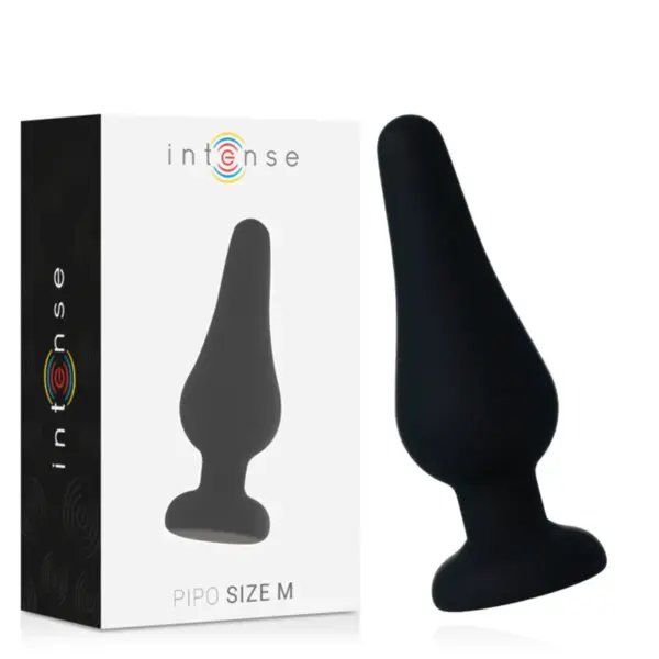 INTENSE - ANAAL PLUG PIPO M SILICONEN ZWART 11 CM