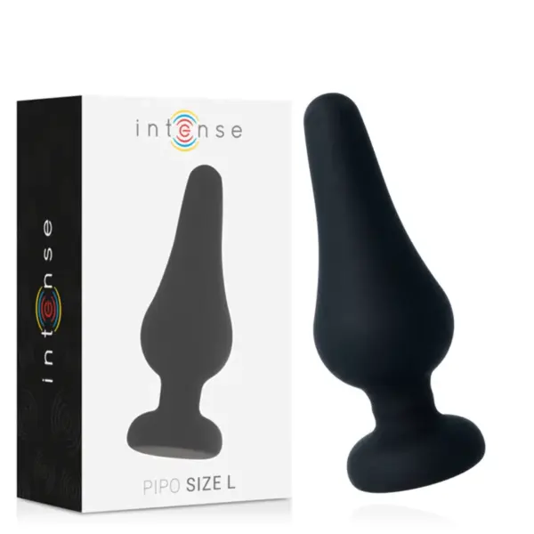 INTENSE - ANAAL PLUG PIPO L SILICONEN ZWART 13 CM
