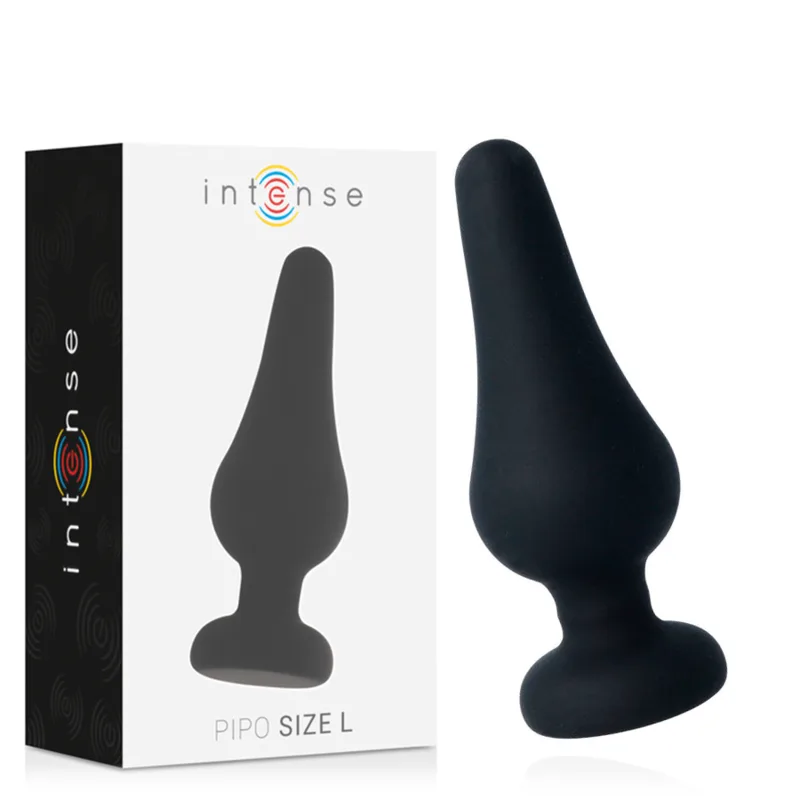 INTENSE - ANAAL PLUG PIPO L SILICONEN ZWART 13 CM