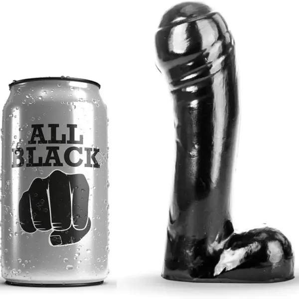 ALL BLACK - ZWARTE DILDO 15 CM