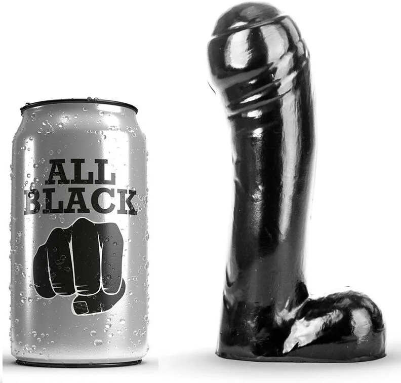 ALL BLACK - ZWARTE DILDO 15 CM