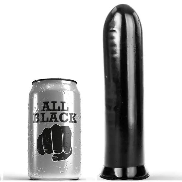 ALL BLACK - ZWARTE DILDO 19 CM