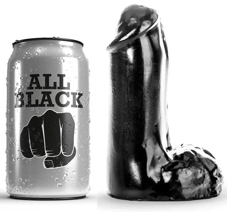 ALL BLACK - REALISTISCHE DILDO 13 CM
