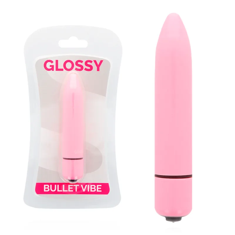 GLOSSY - DUNNE VIBRATOR FEL ROZE