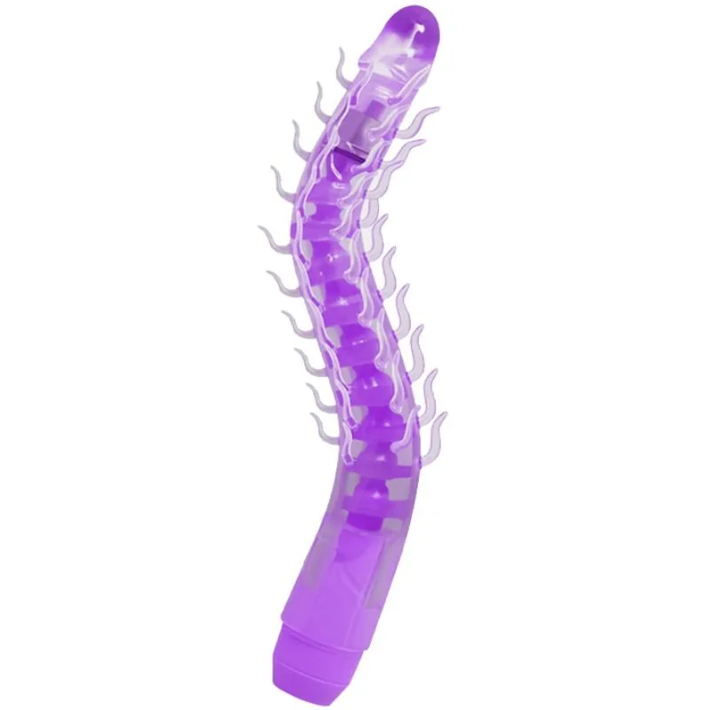 BAILE - FLEXI VIBE SENSUELE RUGGENGRAAT BUIGBARE VIBRERENDE DILDO LILAC 23,5 CM
