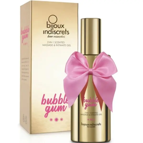 BIJOUX INDISCRETS - BUBBLE GUM 2Â·INÂ·1 GEURIGE MASSAGE- & INTIEME GEL 100 ML
