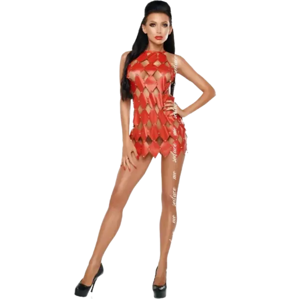 ME-SEDUCE - GWEN RODE RUGLOZE JURK L/XL