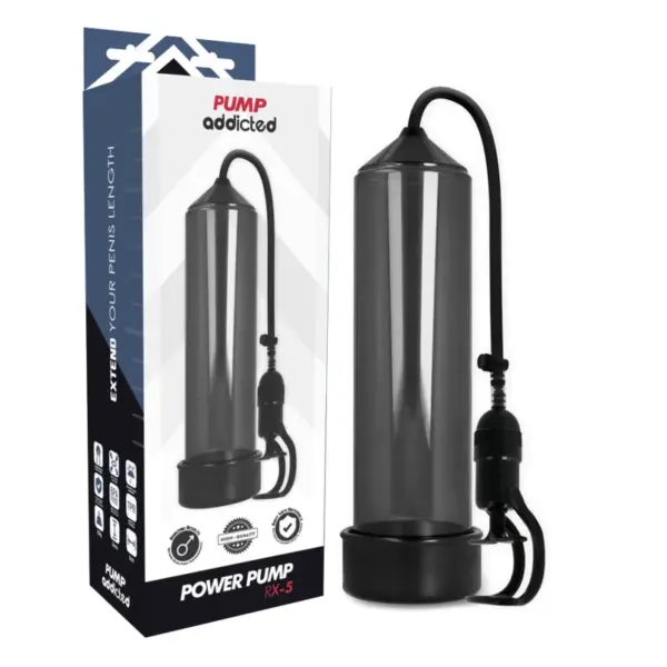 PUMP ADDICTED - ERECTIEPOMP RX5 ZWART