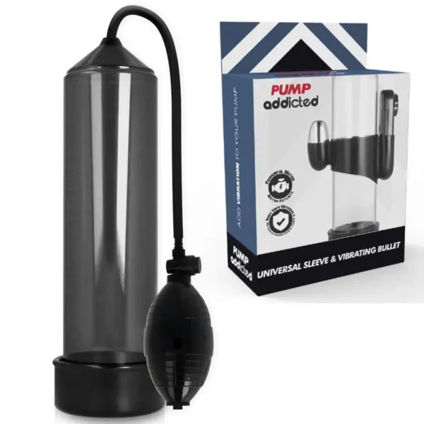 PUMP ADDICTED - RX3 ZWARTE ERECTIEPUMP MET VIBRATOR
