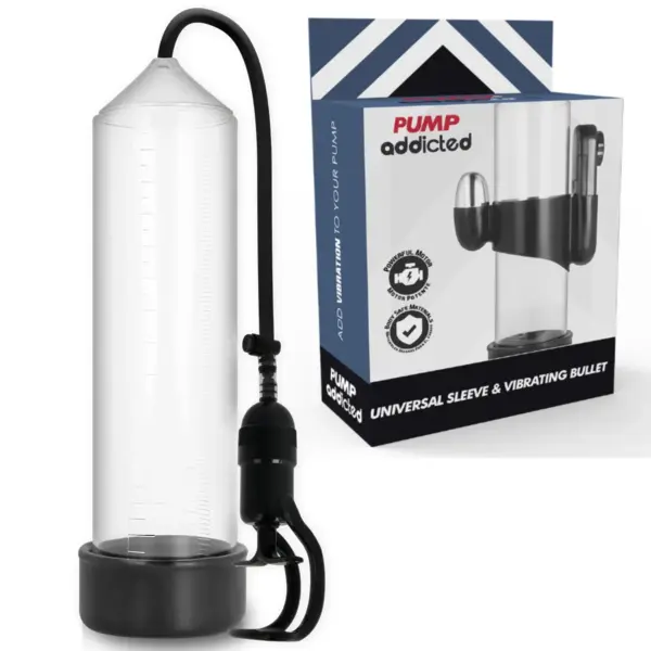 PUMP ADDICTED - RX5 TRANSPARANTE ERECTIEPUMP MET VIBRATOR