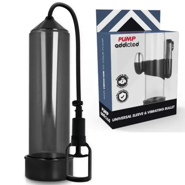PUMP ADDICTED - RX7 ZWARTE ERECTIEPUMP MET VIBRATOR