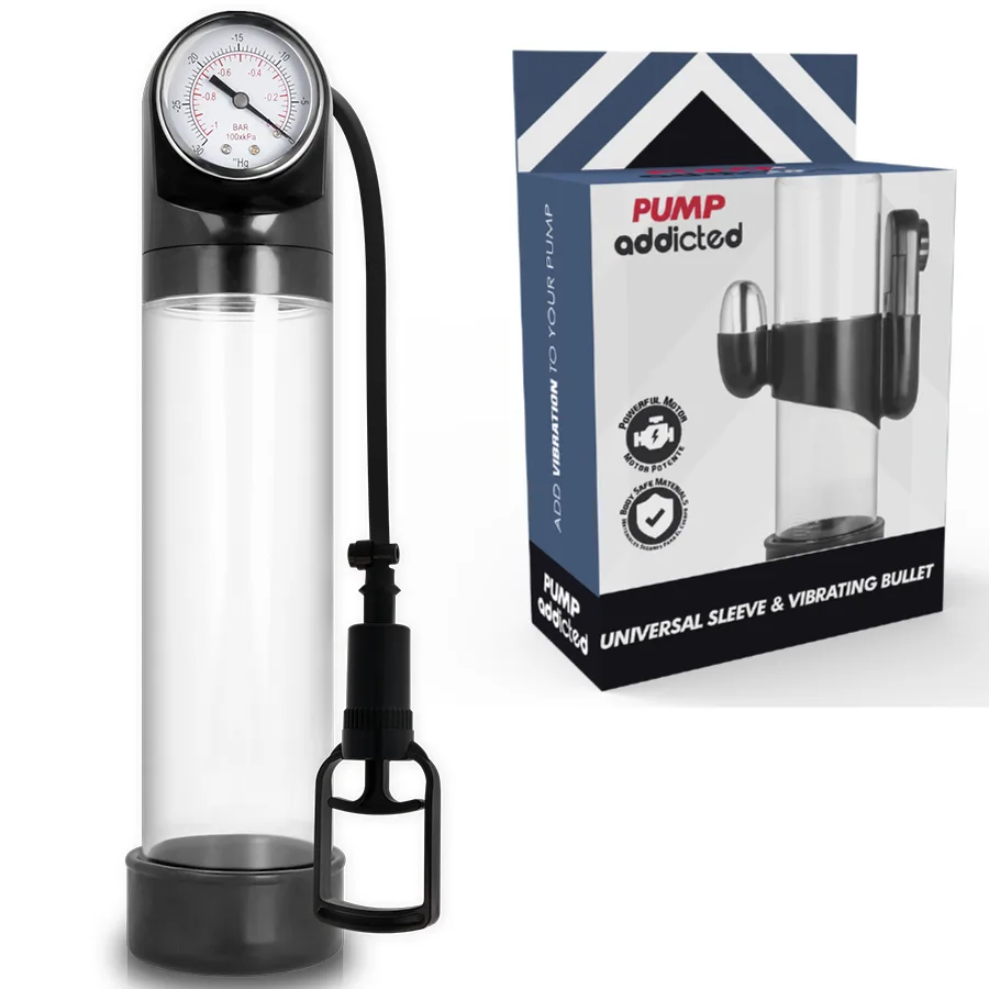 PUMP ADDICTED - RX9 TRANSPARANTE ERECTIEPOMP MET VIBRATOR