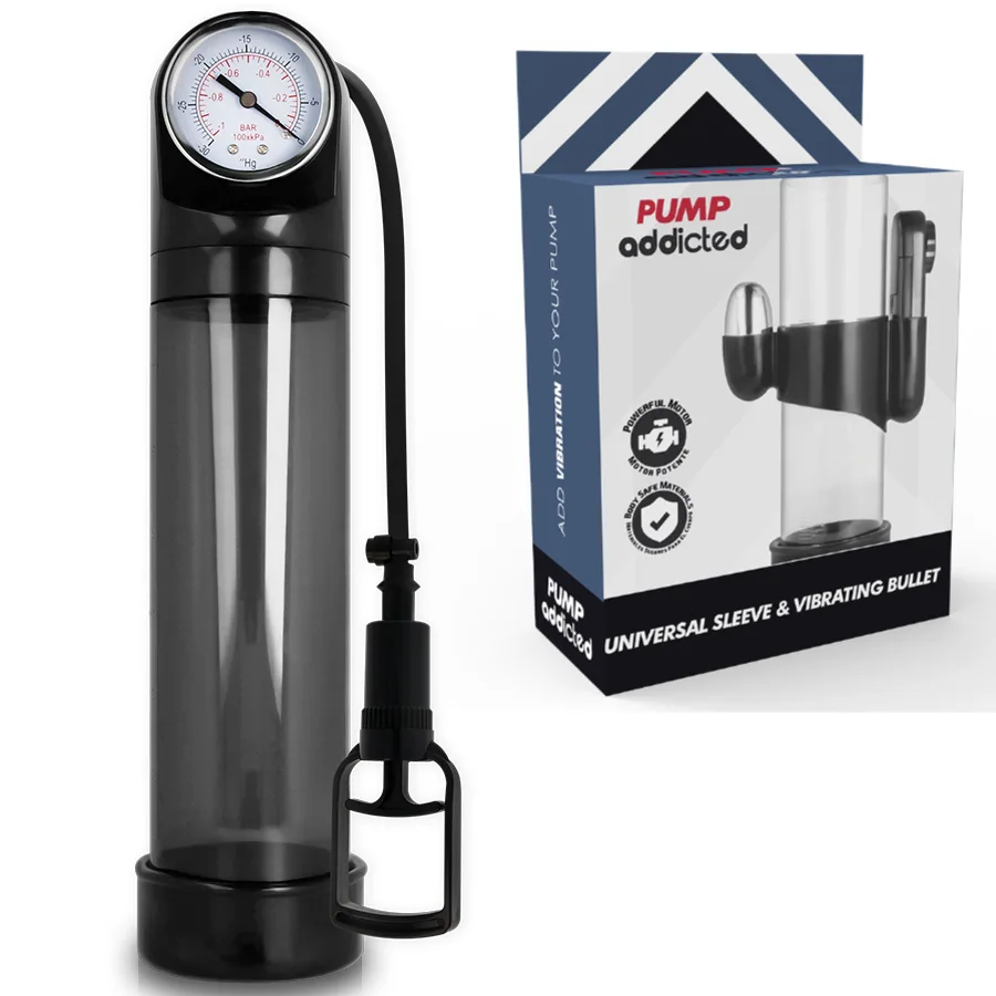 PUMP ADDICTED - RX9 ZWARTE ERECTIEPOMP MET VIBRATOR