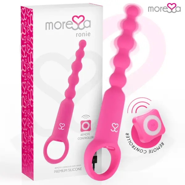 MORESSA - RONIE KRACHTIGE ROSARIO ANALE AFSTANDSBEDIENING ROZE