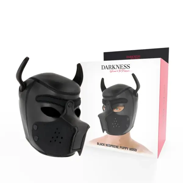 DARKNESS - NEOPREEN HONDENMASKER MET VERWIJDERBARE SNUITKRAAG M