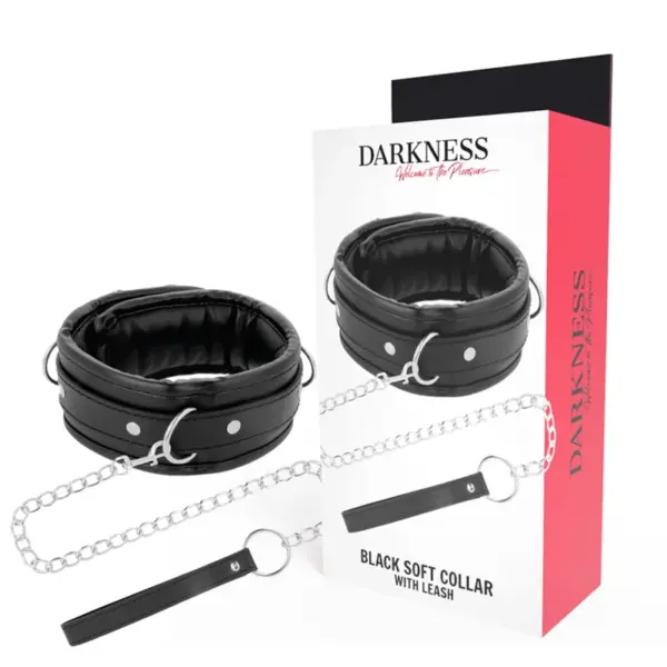 DARKNESS - KETTING MET ZACHTE LEDEREN KETTING