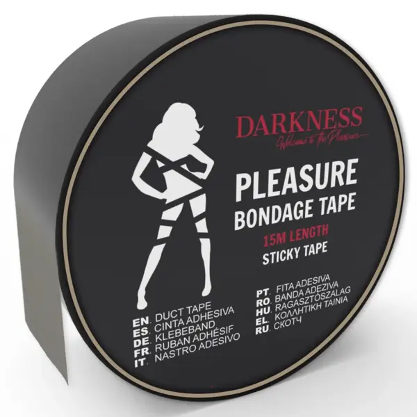 DARKNESS - ZWARTE KLEEFBONDAGETAPE 15M