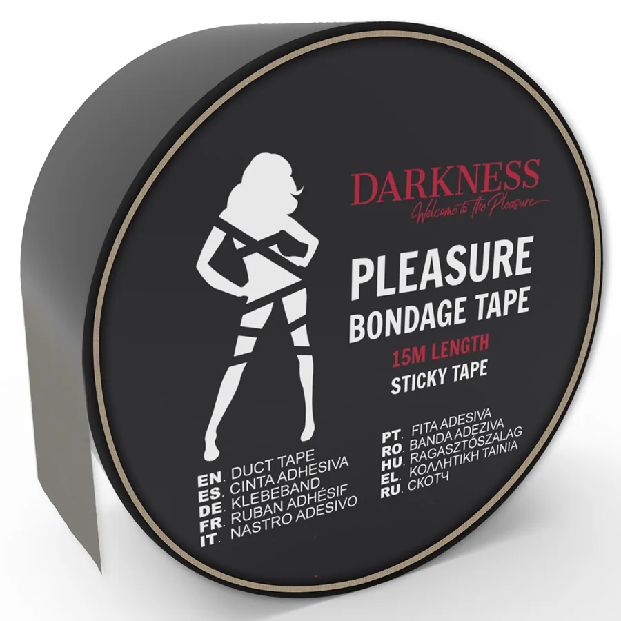 DARKNESS - ZWARTE KLEEFBONDAGETAPE 15M