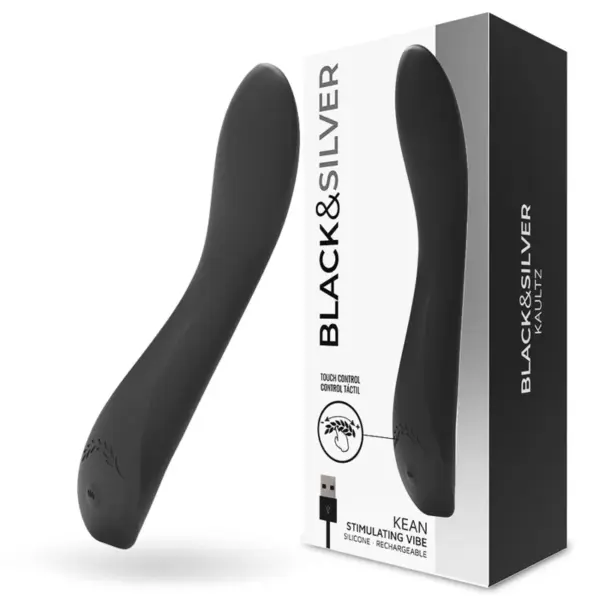 BLACK&SILVER- KEAN VIBRATOR TOUCH CONTROL
