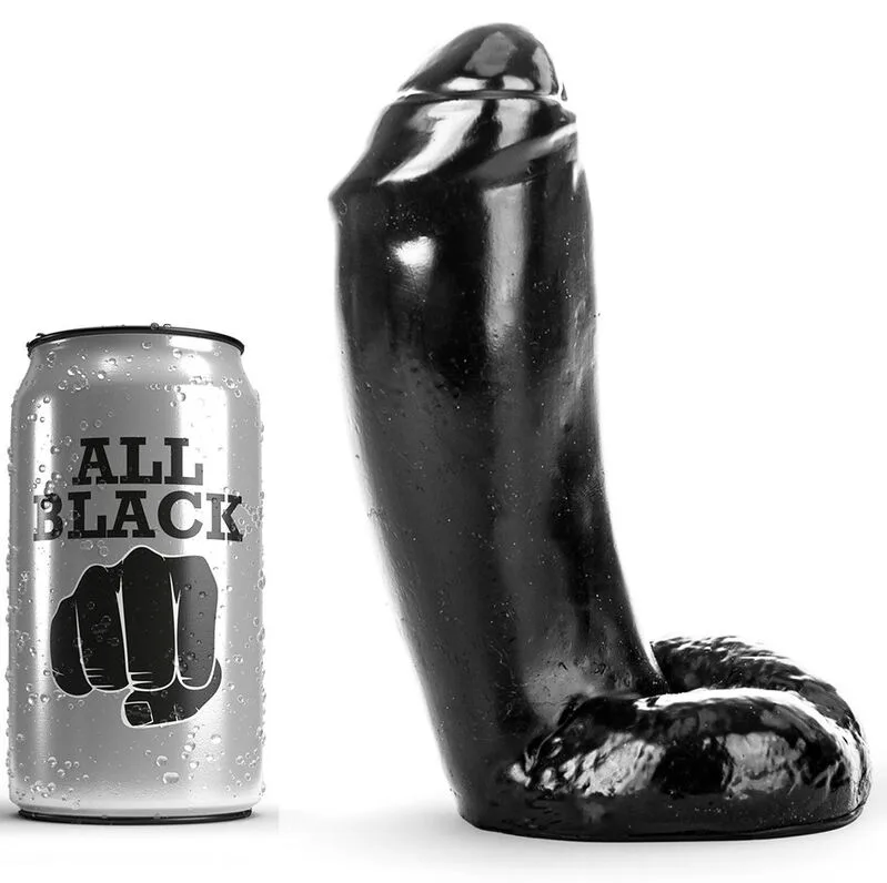ALL BLACK - REALISTISCHE DILDO 18 CM