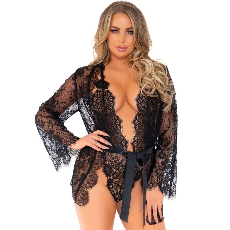 LEG AVENUE - SET MET TEDDY EN ROBE M
