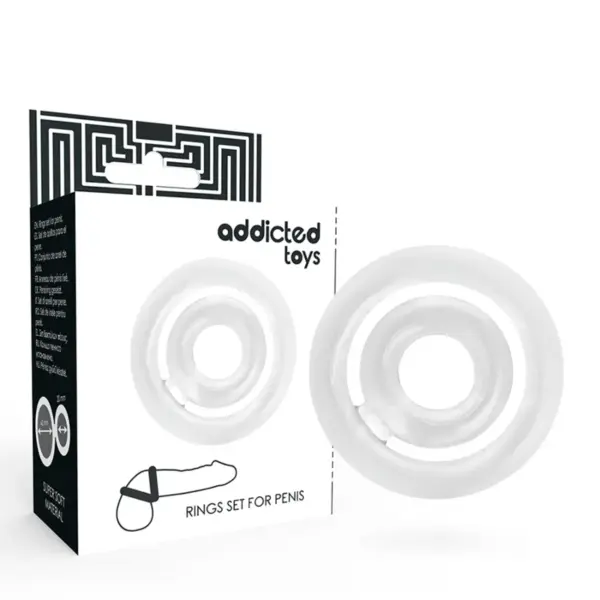 ADDICTED TOYS - POTENZ DOORZICHTIGE PENISRINGSET