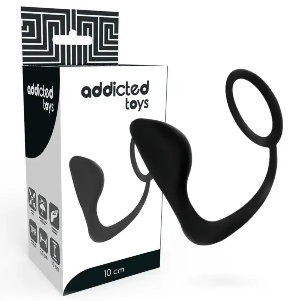 ADDICTED TOYS - ANAAL PLUG MET ZWARTE PENISRING
