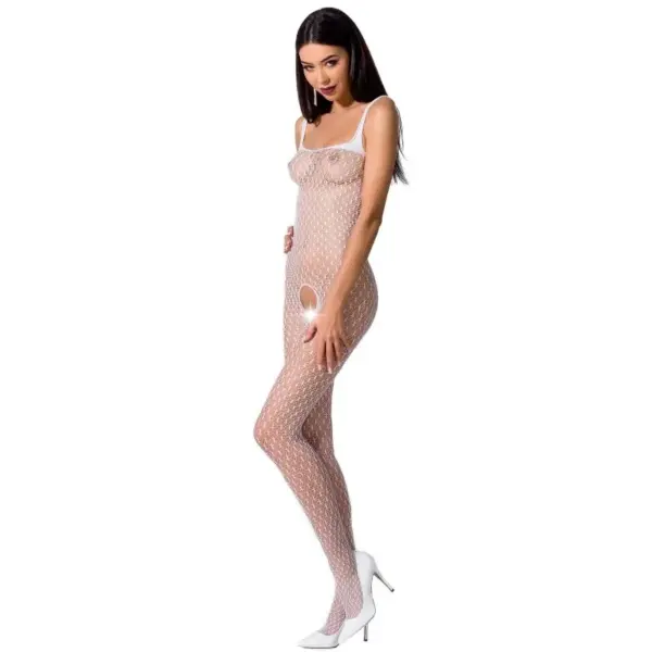 PASSION - VROUW BS071 WITTE BODYSTOCKING ONE SIZE