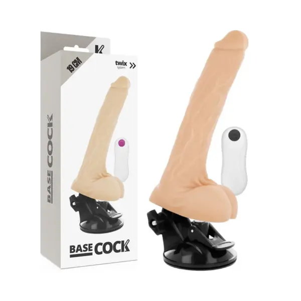 BASECOCK - NATUURLIJKE REALISTISCHE VIBRATOR MET AFSTANDSBEDIENING 19 CM -OF- 4 CM