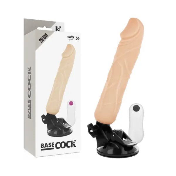 BASECOCK - NATUURLIJKE REALISTISCHE VIBRATOR MET AFSTANDSBEDIENING 20 CM -OF- 4 CM