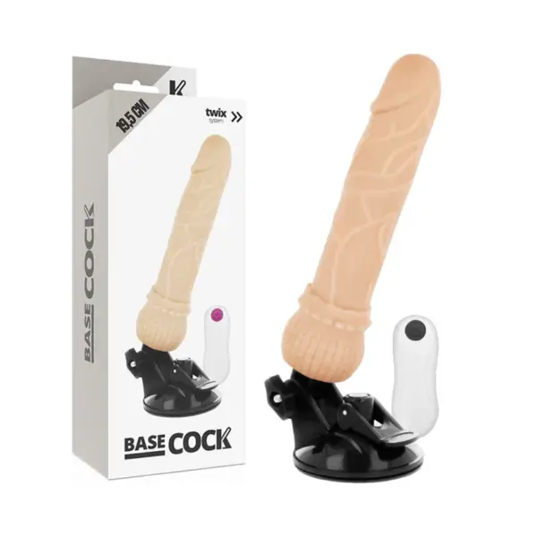 BASECOCK - NATUURLIJKE REALISTISCHE VIBRATOR MET AFSTANDSBEDIENING 19,5 CM -OF- 4 CM