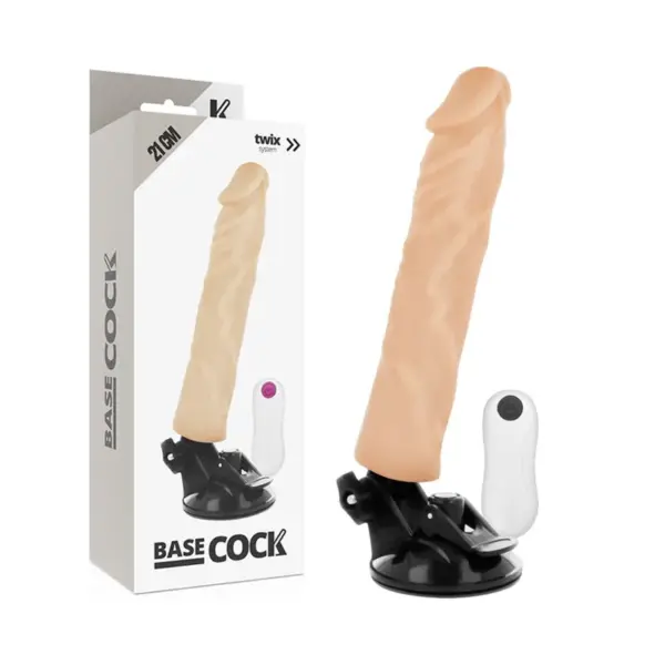BASECOCK - NATUURLIJKE REALISTISCHE VIBRATOR MET AFSTANDSBEDIENING 21 CM -OF- 4 CM