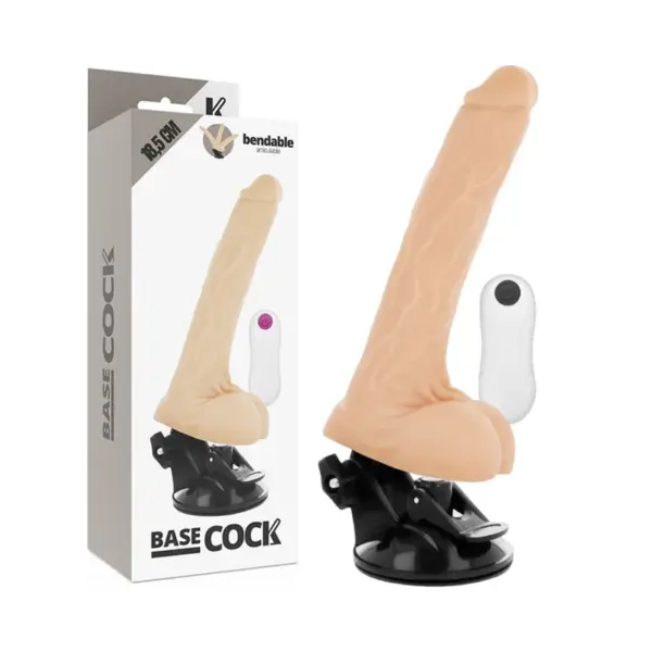 BASECOCK - NATUURLIJKE AFSTANDSBEDIENING GELEIDE VIBRATOR 18,5 CM -OF- 4 CM