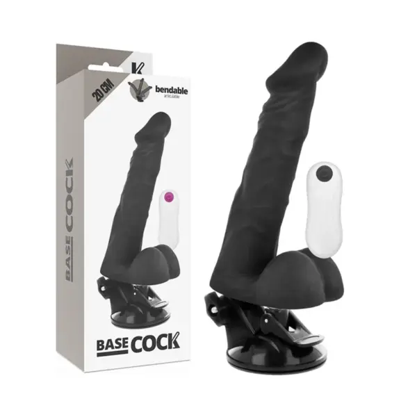BASECOCK - ZWARTE AFSTANDSBEDIENING GELEIDE VIBRATOR 20 CM -OF- 4,5 CM