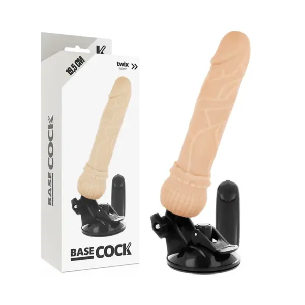 BASECOCK - NATUURLIJKE REALISTISCHE VIBRATOR MET AFSTANDSBEDIENING 19,5 CM -OF- 4 CM