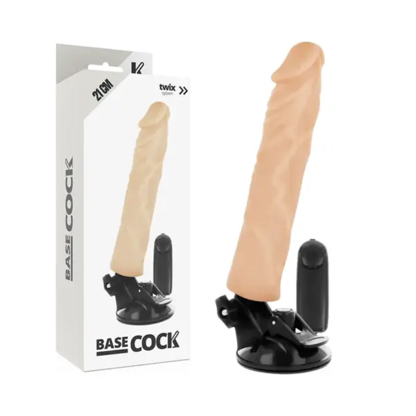 BASECOCK - NATUURLIJKE REALISTISCHE VIBRATOR MET AFSTANDSBEDIENING 21 CM -OF- 4 CM