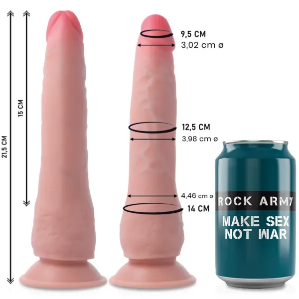ROCKARMY - DUAL DENSITY CRUSADER REALISTISCHE DILDO 21,5 CM -OF- 4,46 CM