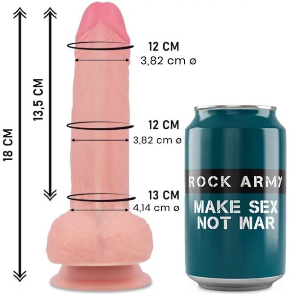 ROCKARMY - VLOEIBARE SILICONEN DILDO PREMIUM MUSTANG 18 CM -OF- 4.14 CM