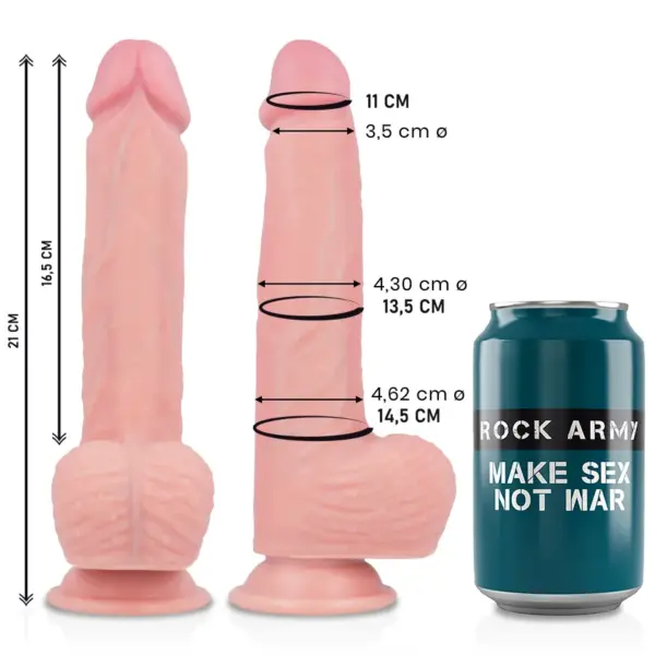 ROCKARMY - VLOEIBARE SILICONEN DILDO PREMIUM SPITFIRE 21 CM -OF- 4.62 CM