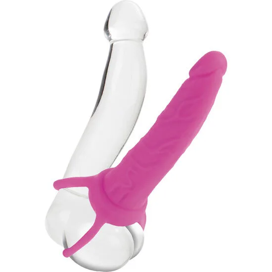 CALEXOTICS - DUBBELE PENETRATOR DILDO MET ROZE HARNAS