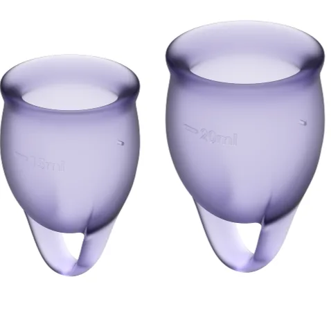 SATISFYER - FEEL CONFIDENT KIT MENSTRUATIECUP LILA 15 + 20 ML