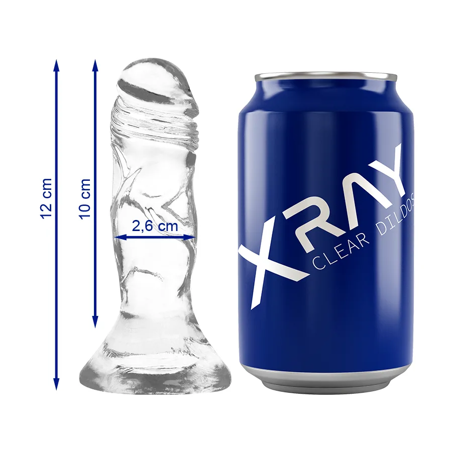 X-RAY - HELDERE TRANSPARANTE DILDO 12 CM -OF- 2,6 CM