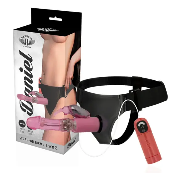 HARNESS ATTRACTION - RNES DANIEL MET VIBRATIE EN ROTATIE 18 CM -OF- 3,5 CM