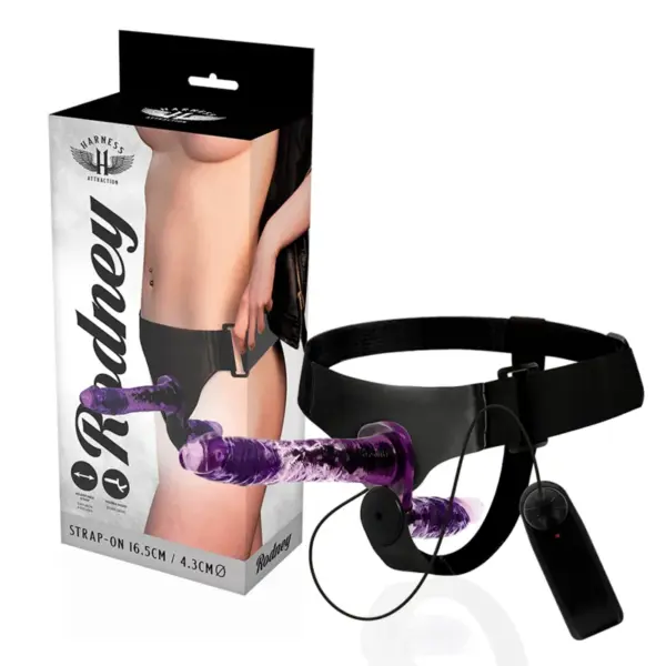 HARNESS ATTRACTION - RODNEY DUBBELE PENETRATIE VIBRATOR 18 CM -OF- 3.5 CM