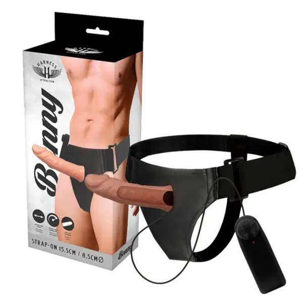 HARNESS ATTRACTION - HOLLOW BENNY HARNAS MET VIBRATOR 15 CM -OF- 4,5 CM