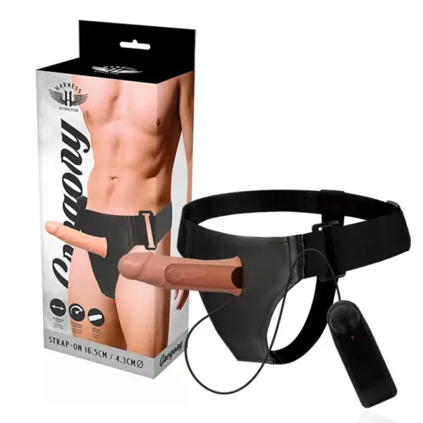 HARNESS ATTRACTION - GREGORY HOLLOW HARNAS MET VIBRATOR 16,5 CM -OF- 4,3 CM
