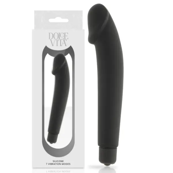 DOLCE VITA - REALISTISCHE SILICONEN VIBRATOR ZWART