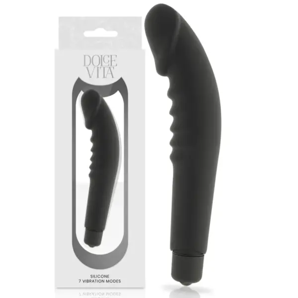 DOLCE VITA - REALISTISCHE PLEZIER SILICONEN VIBRATOR ZWART